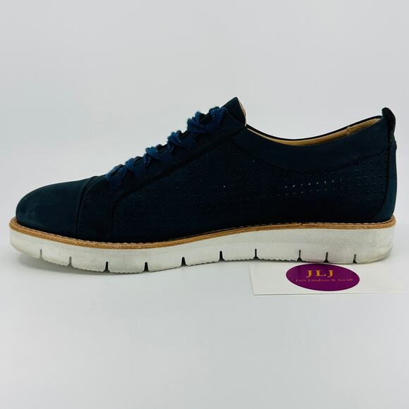 Samuel Hubbard Women's Wanderer Navy Blue Leather Sneakers W1310 Size 8.5 - Picture 8 of 11